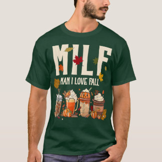 Camiseta MILF Man I Love Fall Pumpkin Spice Coffee Hallowee