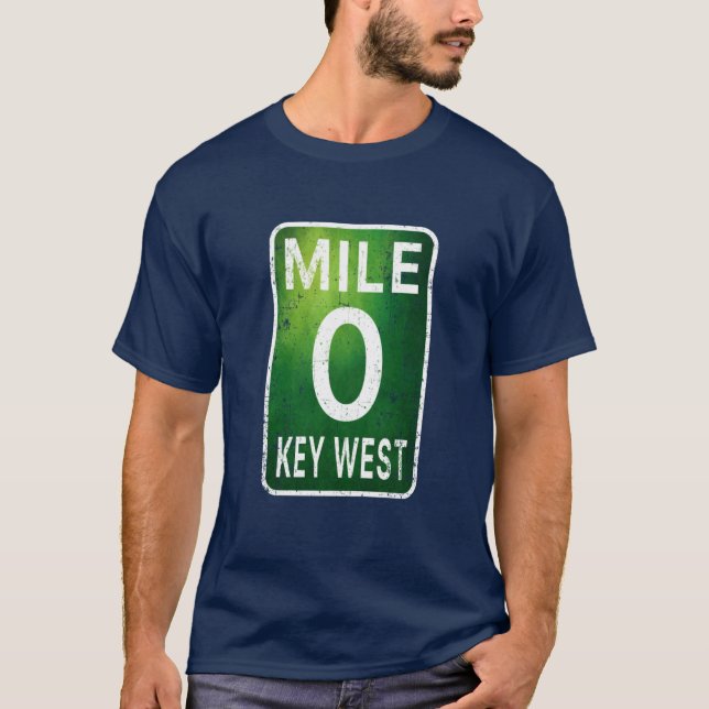 Camiseta Milha 0 Key West Flórida A1A Oversized (Frente)