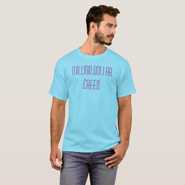 Camiseta Milhão T do credo do dólar (Frente Completa)