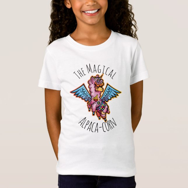 Camiseta Milho Alpaca mágico (Frente)