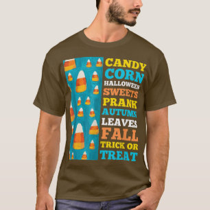 Camiseta Milho Doce, Docinho De Halloween, Caias De Queda,