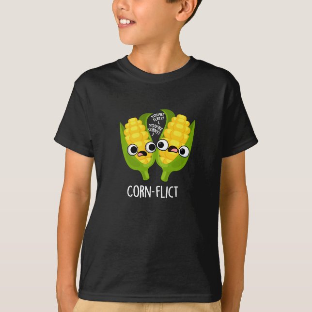 Camiseta Milho Engraçado Engraçado Corno Escuro BG (Frente)
