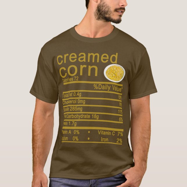 Camiseta Milho-Nutrição Fala Engraçado Ação de Graças (Frente)