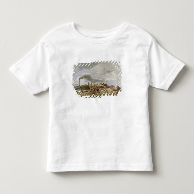 Camiseta Milho Threshing (lápis & w/c no papel) (Frente)