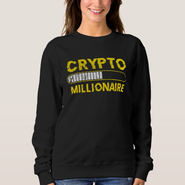 Camiseta Milionário Cripto Carregando Bitcoin Ethereum (Frente)