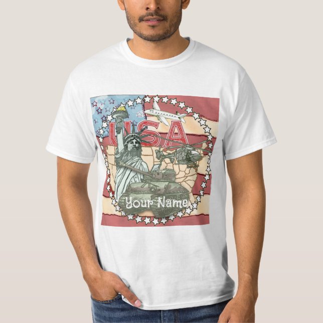 Camiseta militar dos EUA (Frente)