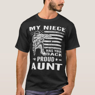 Camiseta Militar Minha sobrinha tem sua tia orgulhosa