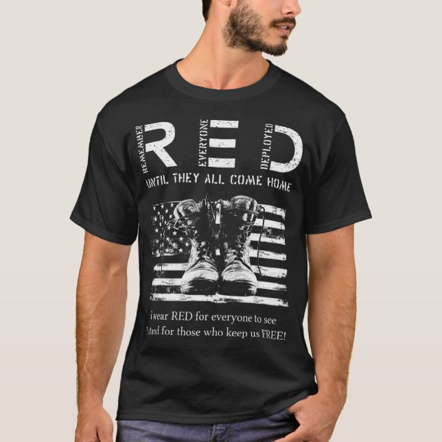 Camiseta Militares da Sexta-Feira Vermelha Até Que Cheguem  (Frente)
