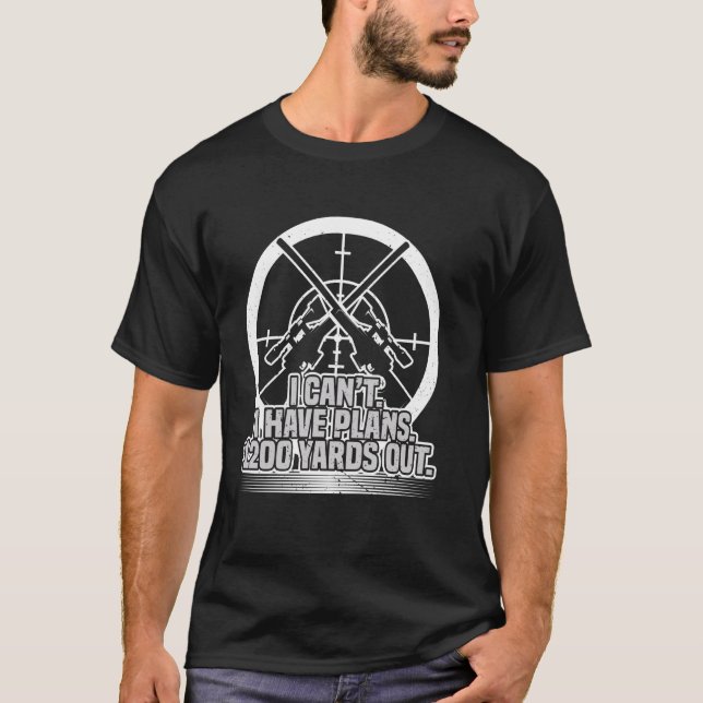 Camiseta Militares de tiro de longo alcance e espingarda de (Frente)