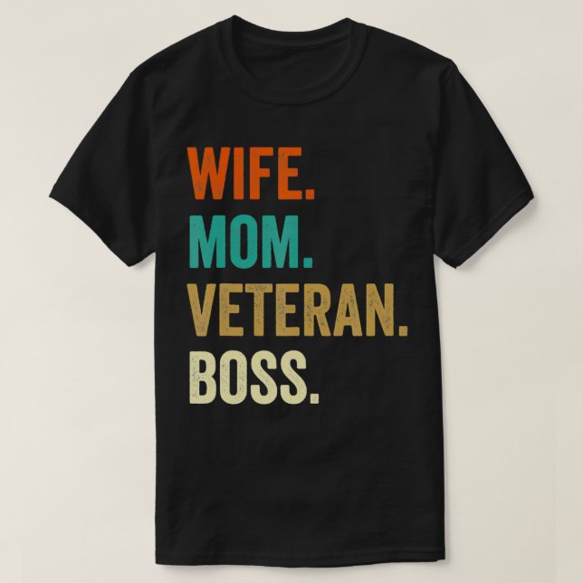 Camiseta Military Veteran Gifts For Wife Mom s For Women  (Frente do Design)