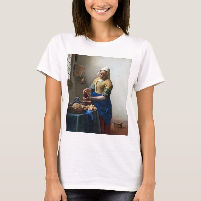 Camiseta Milkmaid, Johannes Vermeer, 1657-1658 (Frente)