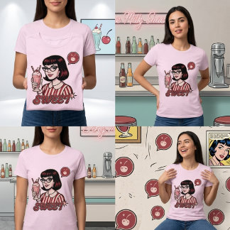 Camiseta Milkshake de Lanchonete Retro Pop Art