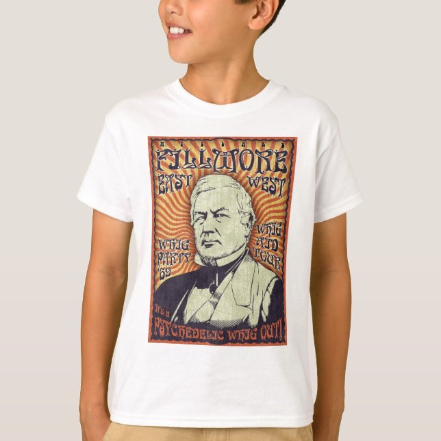 Camiseta Millard Fillmore - Whig para fora! (Frente)