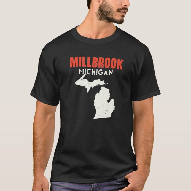Camiseta Millbrook Michigan USA State America Travel Michig (Frente)