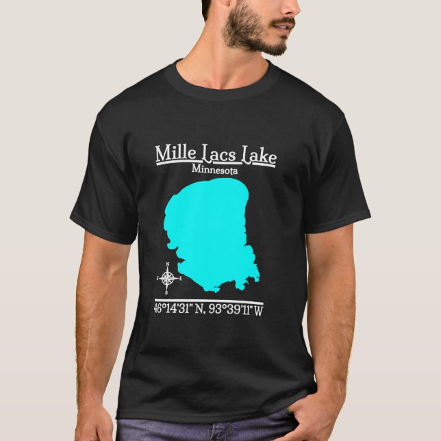 Camiseta Mille Lacs Lake Minnesota Long Sleeve T Shirt (Frente)