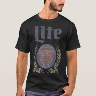 Camiseta Miller Lite Vestido Vintage Beer Logo Premium
