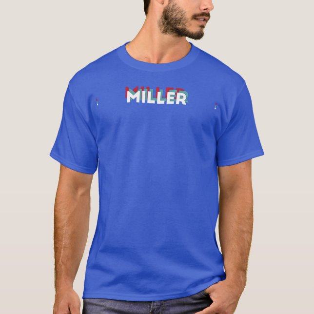 Camiseta Miller Name Funny Name Miller 80s theme (Frente)
