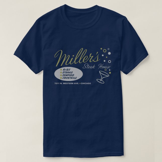 Camiseta Miller's Steak House, Chicago (Frente do Design)