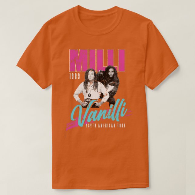 Camiseta Milli Vanilli Concert Tour 1989 (Frente do Design)