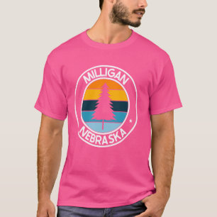 Camiseta Milligan Nebraska NE USA City Pride Retro Sunset
