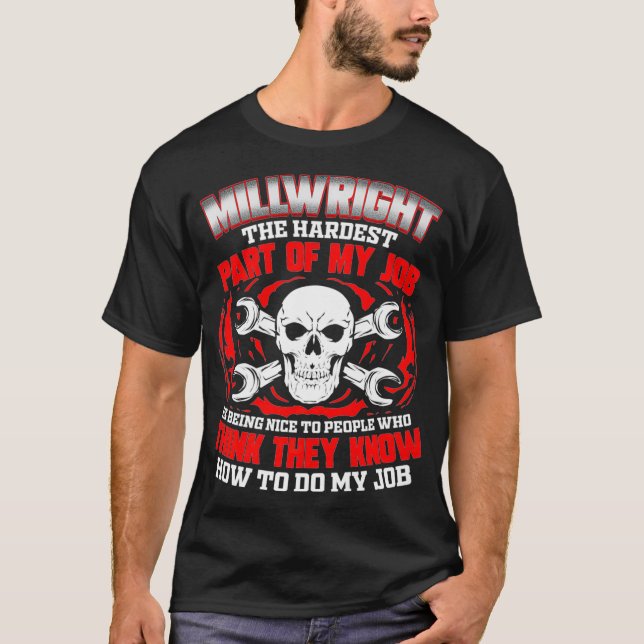Camiseta Millwright Skull Premium  (Frente)