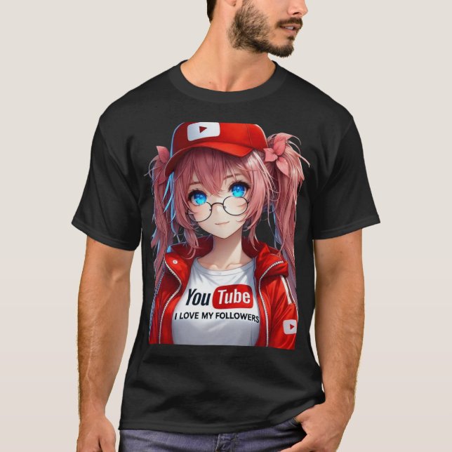 CAMISETA MILLY Q CHICA ANIME INFLUENCER CON ROPA DE YOUTUBE (Frente)