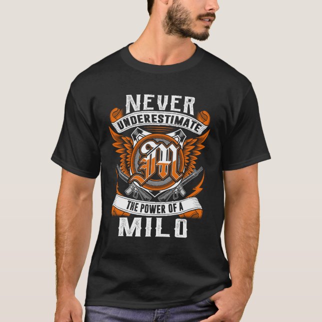 Camiseta Milo - Nunca Subestimar Personalizado (Frente)