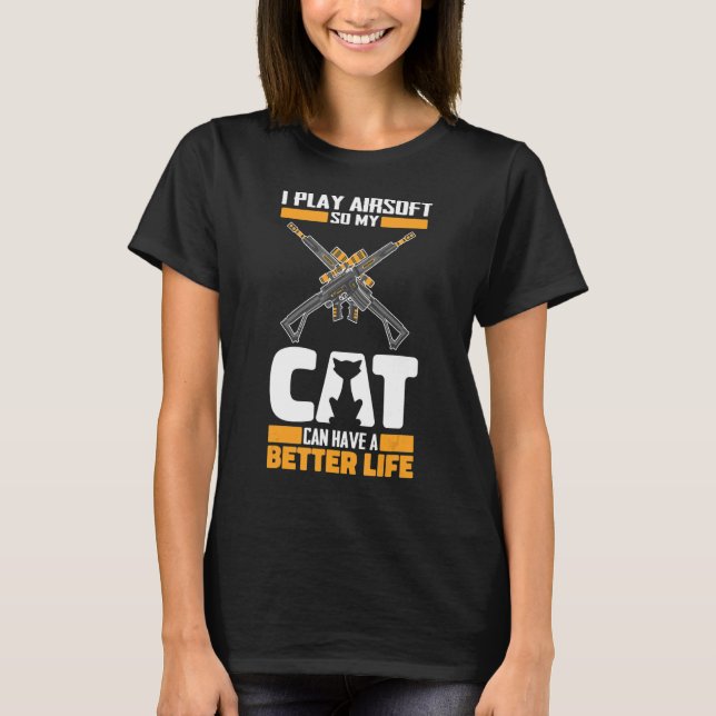 Camiseta Milsim Cat Gun - Rifle Airsoft (Frente)