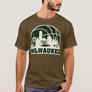Camiseta Milwaukee Basbol Vintage Milwaukee Cityscape