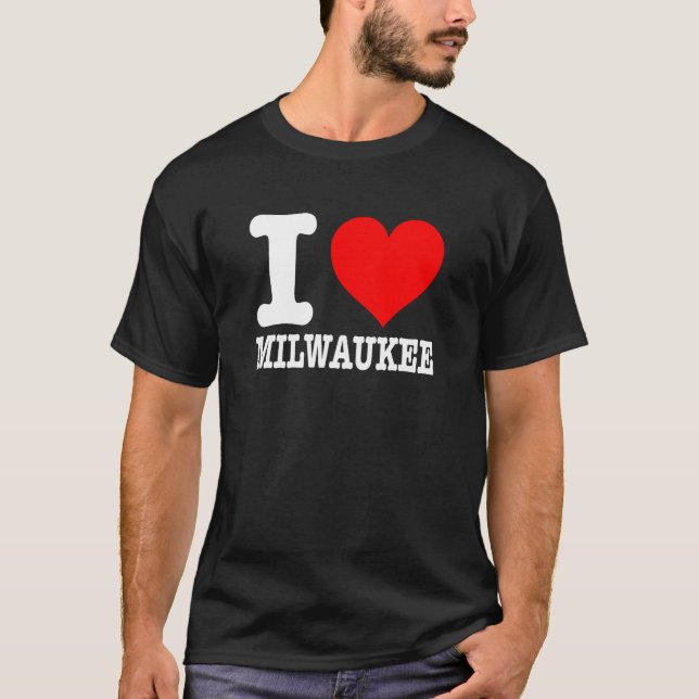 Camiseta Milwaukee - Eu Amo Milwaukee - Eu Corto Milwaukee (Frente)