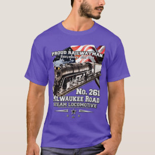 Camiseta Milwaukee Road 261 locomotiva a vapor