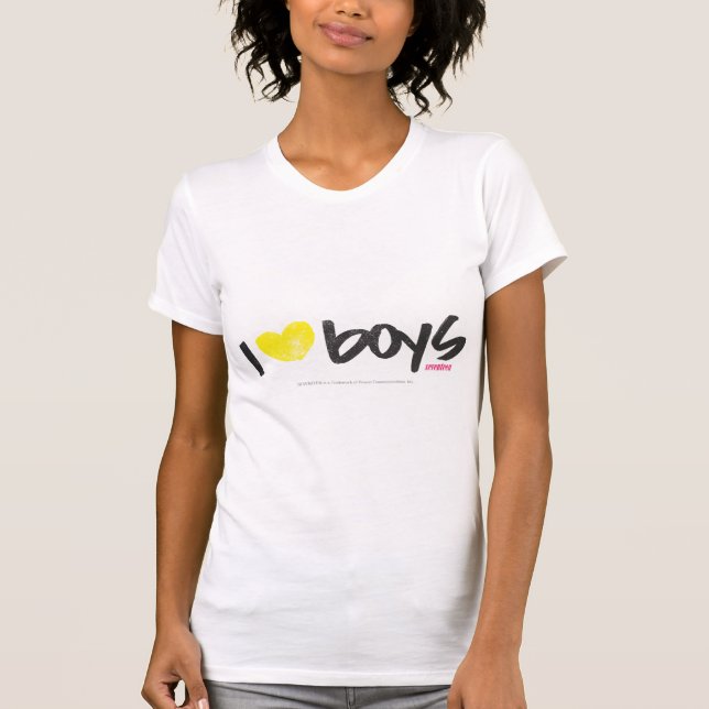 Camiseta Mim amarelo dos meninos do coração (Frente)