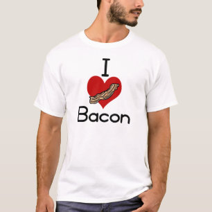 Camiseta Mim bacon do amor-coração
