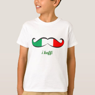 Camiseta Mim bigode italiano da bandeira de Baffi
