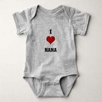 Camiseta Mim Bodysuit do bebê de Nana do coração
