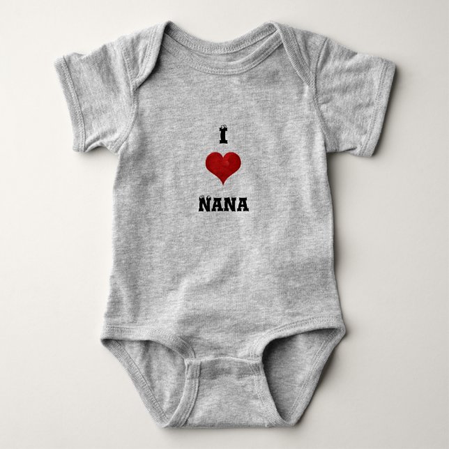 Camiseta Mim Bodysuit do bebê de Nana do coração (Frente)