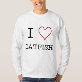 Camiseta Mim Capa longa do peixe-gato [do coração]