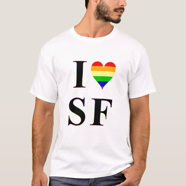 Camiseta Mim coração alegre San Francisco (Frente)
