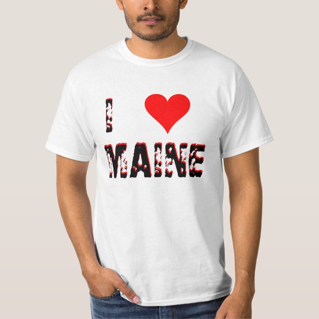 Camiseta Mim coração (amor) Maine (Frente)