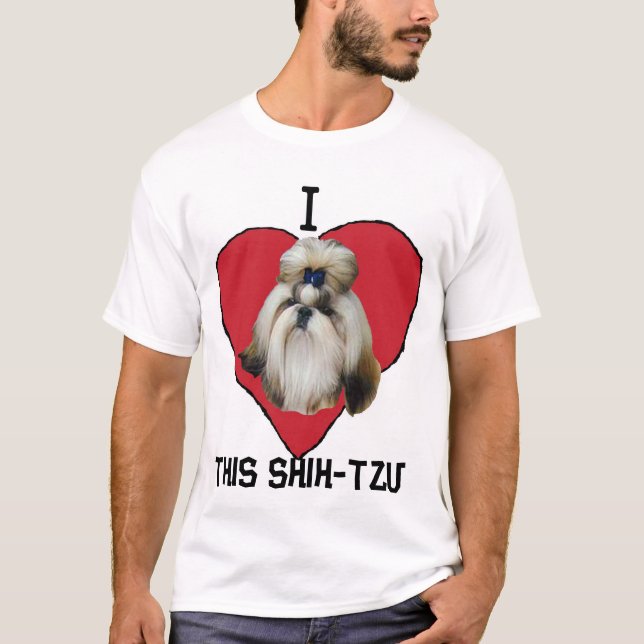 CAMISETA MIM CORAÇÃO ESTE SHIH-TZU (Frente)