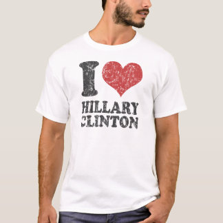 Camiseta Mim coração Hillary Clinton retro