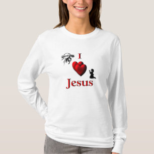 Camiseta Mim coração Jesus - design na parte dianteira e 