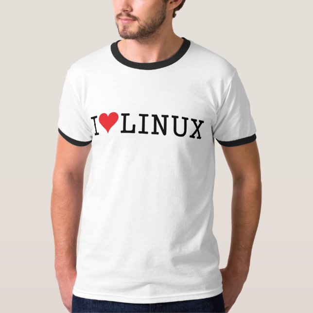 Camiseta Mim coração Linux 2 (Frente)