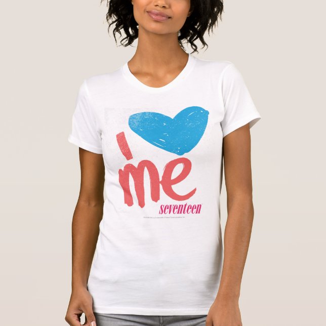 Camiseta Mim coração mim Aqua-Cor-de-rosa (Frente)