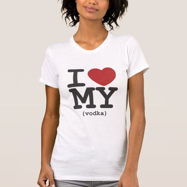 Camiseta Mim coração minha vodca (Frente)