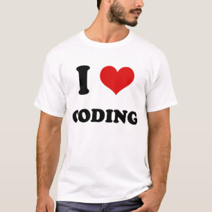 Camiseta Mim coração que eu amo codificar