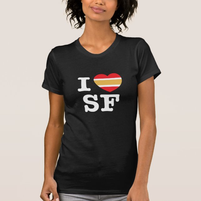 Camiseta Mim coração San Francisco! (Frente)
