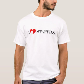 Camiseta Mim coração Staffies - vermelho clássico & homens