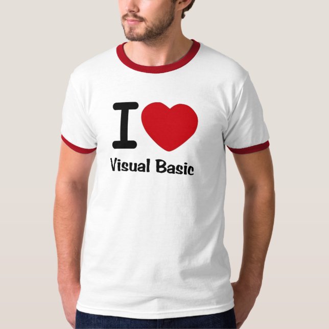 Camiseta Mim coração Visual Basic (Frente)