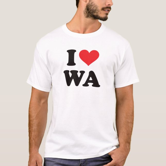 Camiseta Mim coração WA - Washington (Frente)